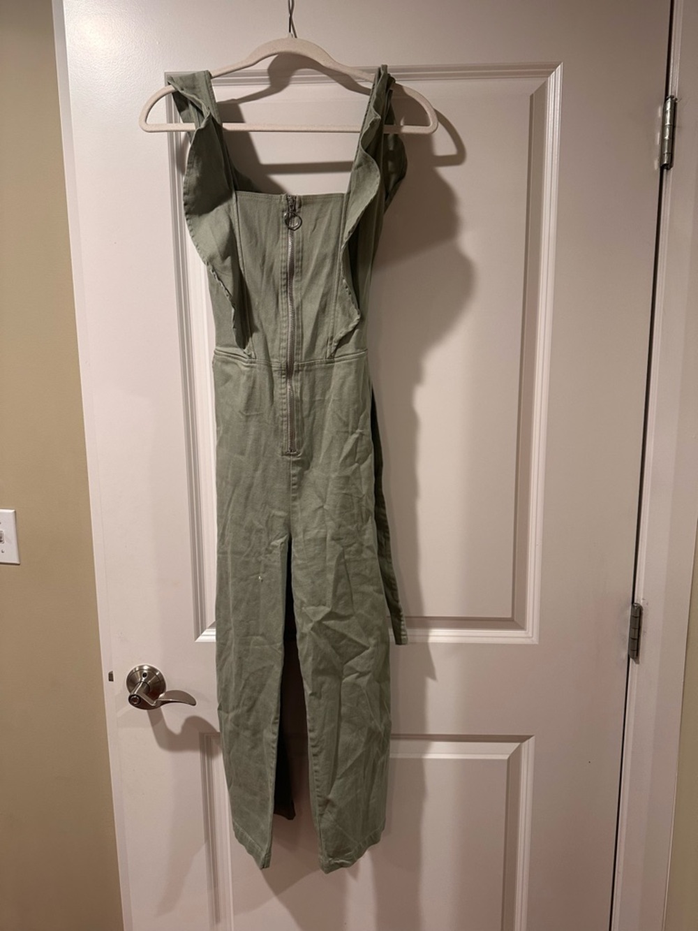 Nordstrom Sage Green Jumpsuit with Front Zip